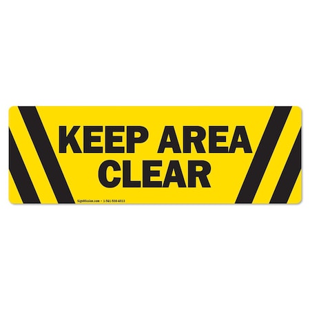 Keep Area Clear 18in Non-Slip Floor Marker, 6PK